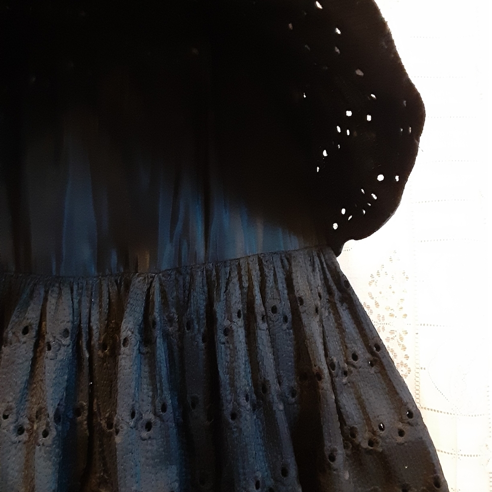 Vintage 1950s LOLITA Eyelet Taffeta Party Dress Size M - Picture 13 of 16